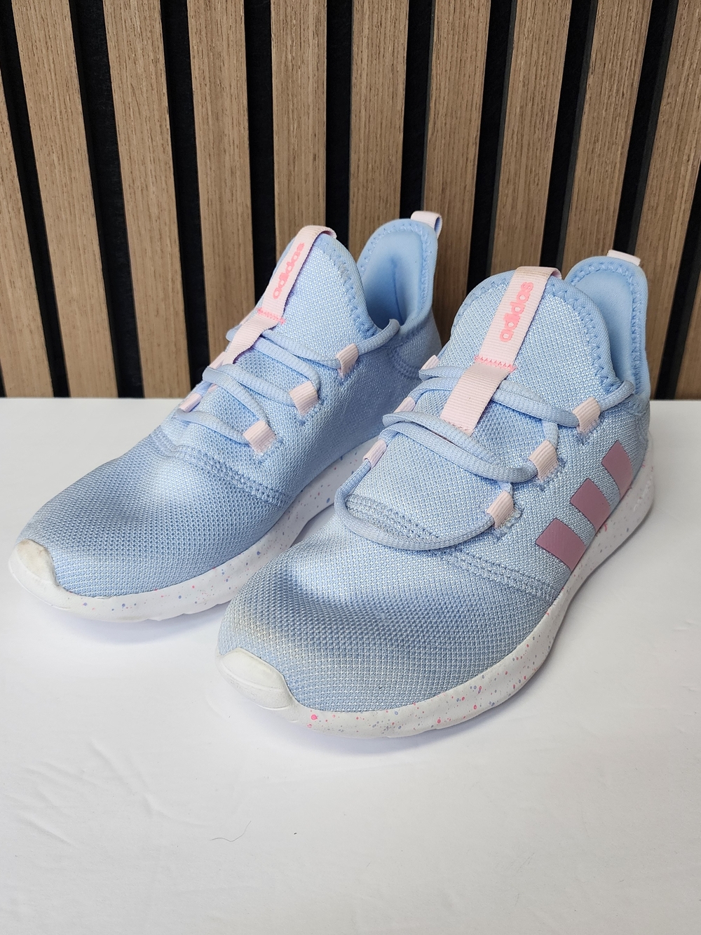 Adidas Cloudfoam Pure 2.0 K Running Sneakers Blue Pink GZ9655 Kids Size 5